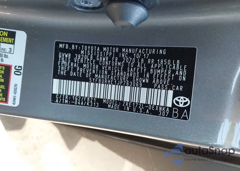 2018 Toyota Corolla Le from USA, damaged, VIN 5YFBURHE1JP763069